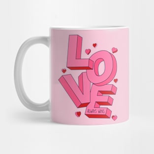 Love Always Wins // Love Word Art Valentine's Day // Love Inspiration Mug